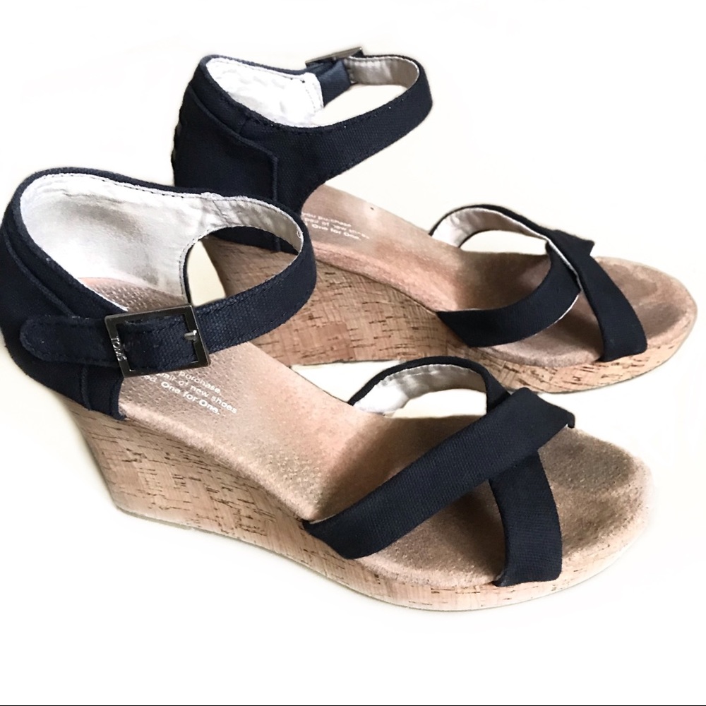 Toms Women's Sienna Espadrille Wedge Sandal 8.5